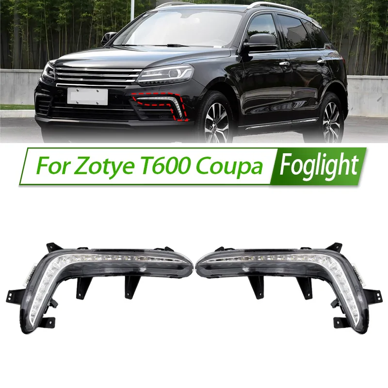 

Для Zotye T600 Coupe противотуманные фары автомобиля в сборе светодиодный/галогенный передний бампер комплект противотуманных фар замена с водонепроницаемым корпусом