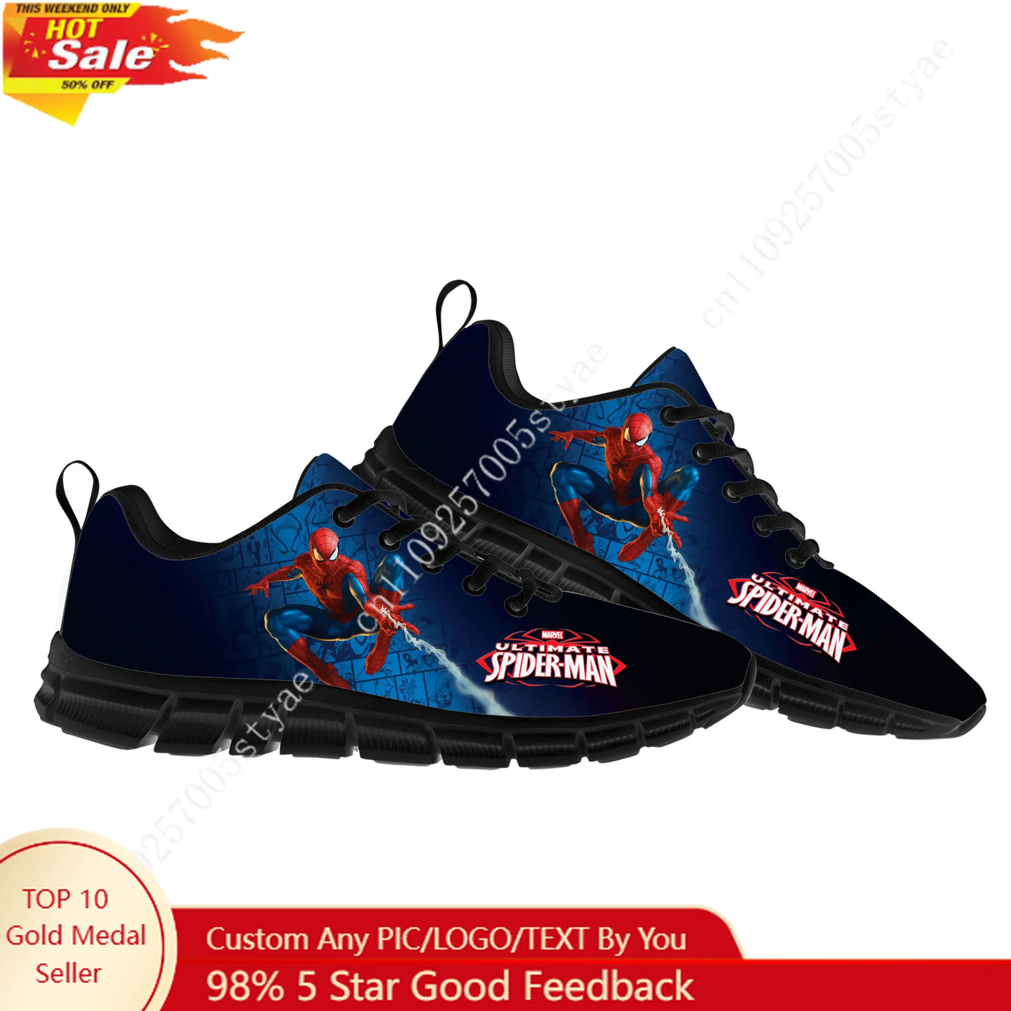 

Marvel Spider-Man Avengers Hot Sports Shoes Mens Womens Casual Running Lightweight Shoes