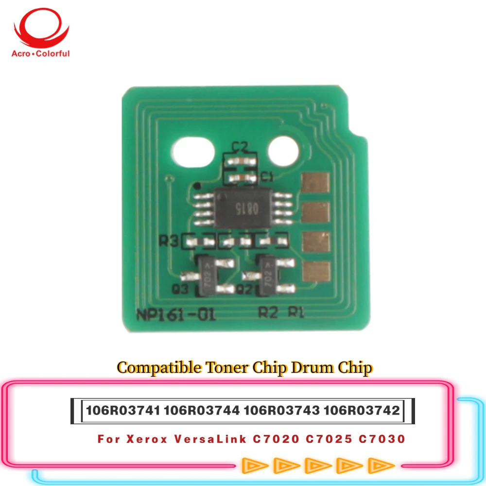 Compatible 106R03741 Toner Chip 113R00780 Drum Chip For Xerox VersaLink C7020 C7025 C7030 Laser Printer Cartridge Chip