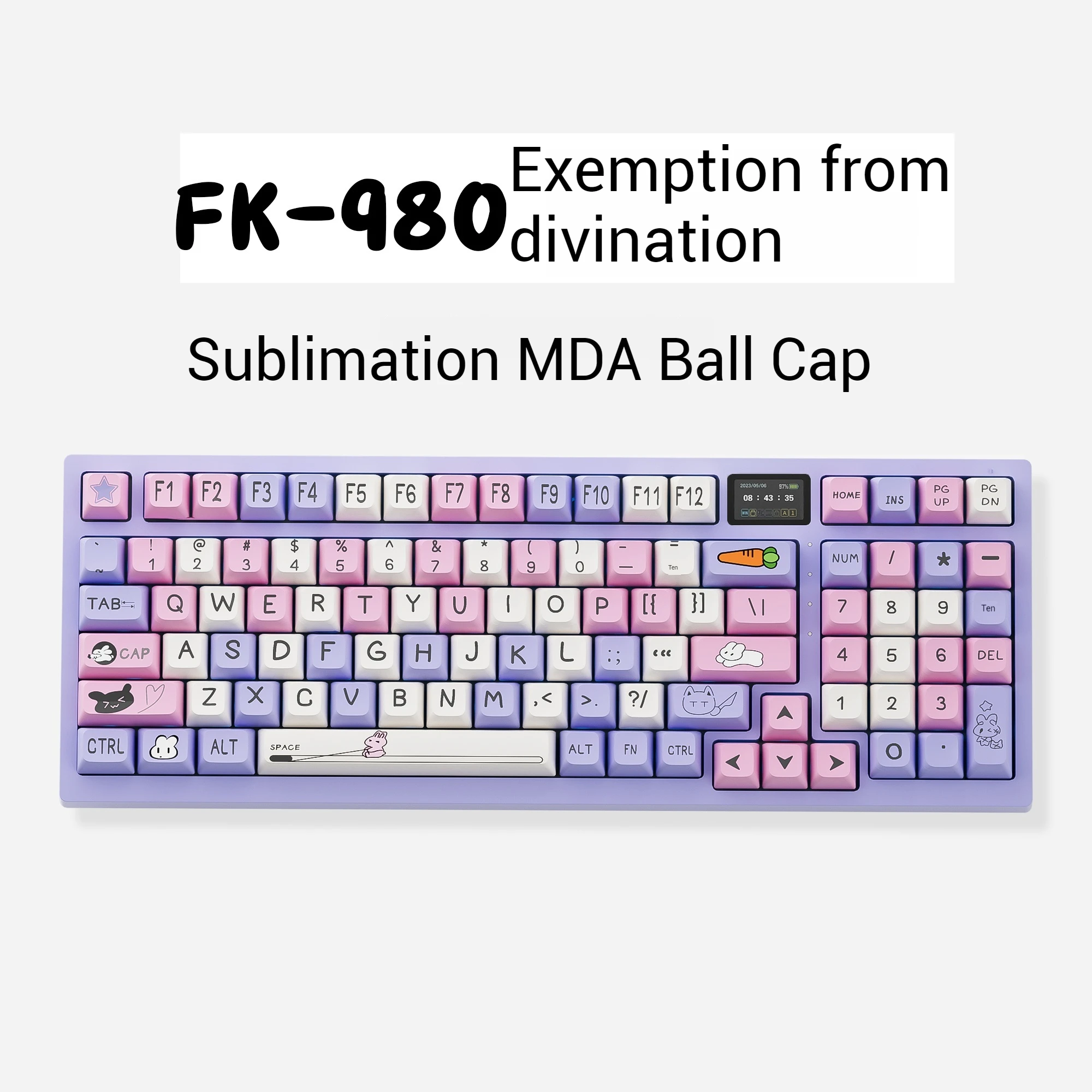 Zidli Magnetic Power Fk980 99 Key Abs Wireless Bluetooth The Tri-Mode Rgb Hot Plug E-Sports Game Customized Mechanical  Keyboard