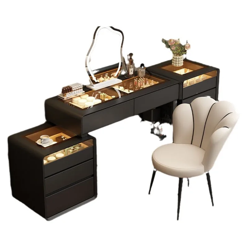 

Bedroom bedside chest integrated black new high-end simple style dresser