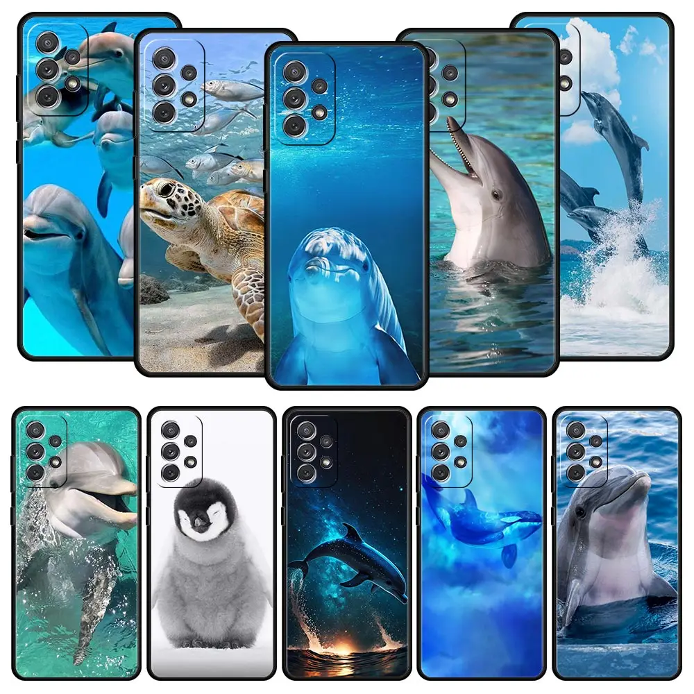 Ocean Animal Dolphin Phone Case For Samsung Galaxy A51 A71 A21S A12 A11 A31 A41 A03s A52 A32 A22 A13 A23 A33 A53 A73 5G Cover