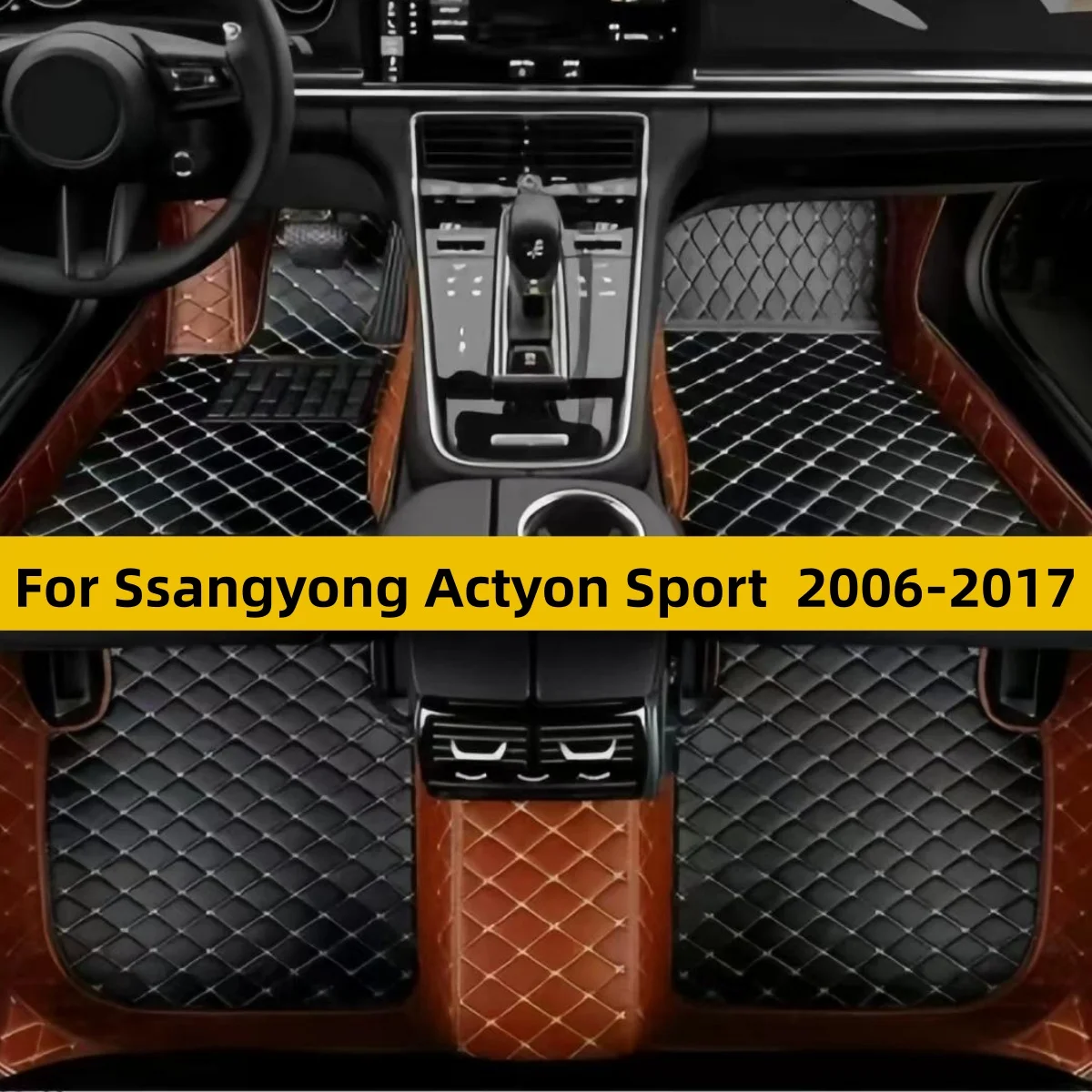 Car Floor Mat For Ssangyong Actyon Sport 2006 2007 2008 2009 2010 - 2016 2017Auto Carpets Foot Coche Accessorie