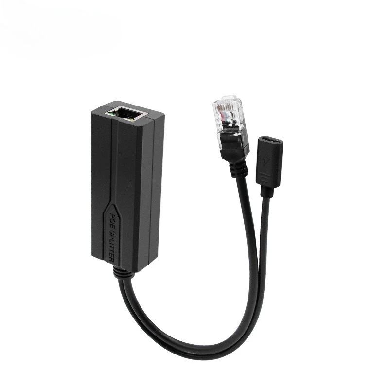 معيار POE الفاصل 48 فولت إلى 5 فولت 3.5A USB Type-C أنثى رئيس 100 متر إمدادات الطاقة لحاقن كاميرا POE