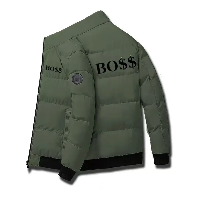 2022 Winter short tiger-head embroidered cotton jacket, Korean-style fashionable thickened down coat, men's jacket, youth