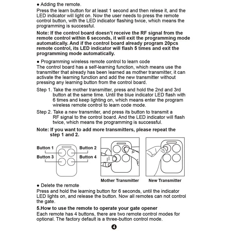 【RECOMENDAR】Tubular Motor Receiver+ 4X Remote Control For AC220V Roller Shutter Control Board For Garage Roller Shutter Gate Ope