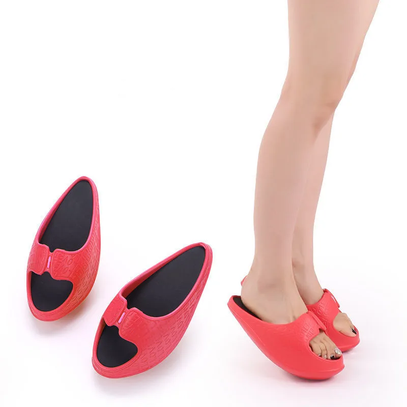 1Pair Flexibility Legs Slimming Massage Slippers Shake Slippers EVA Body Sculpting Slippers Leg Correction Slimming Yoga Shoes