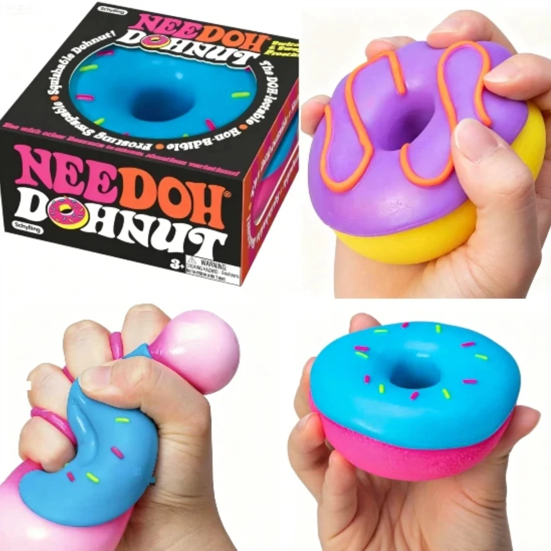 

New NeeDoh Schylling egg donut Sensory Fidget stress relief toy Anxiety Sensory Tool for Focus ADHD Calming Desk Gadget gift toy