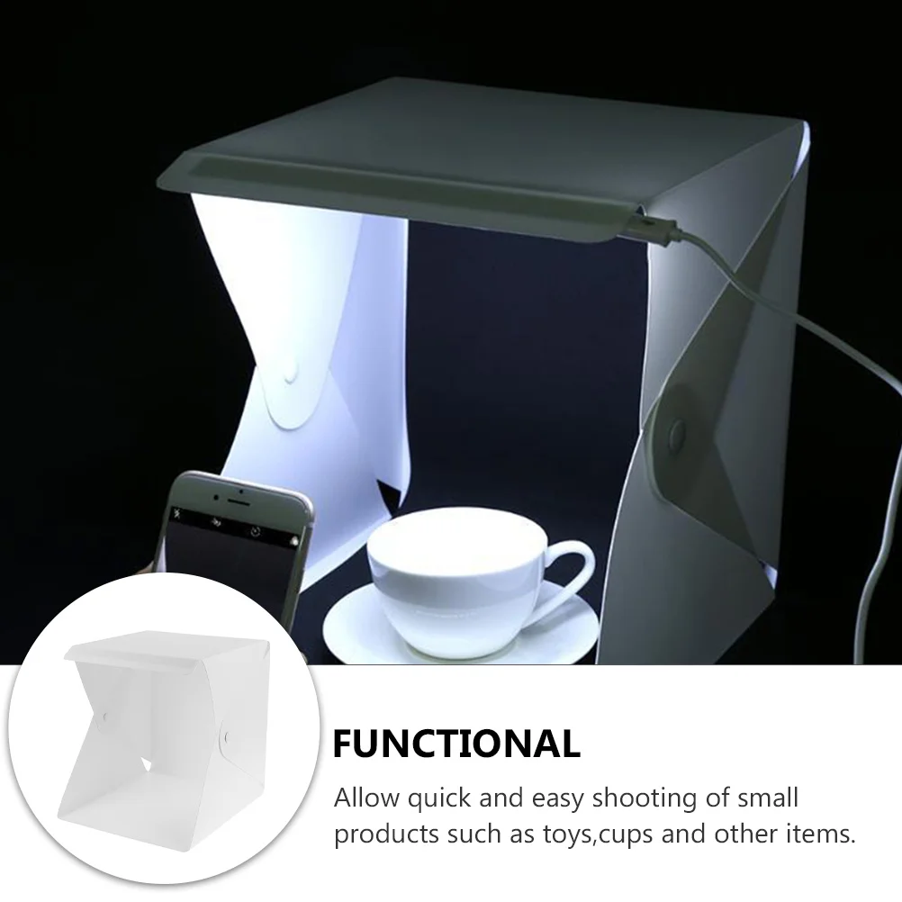 

1 set Led Light Box Small Size Folding Portable Photography Product Photos Mini Tent Backdrop Watches Cups Photo Prop