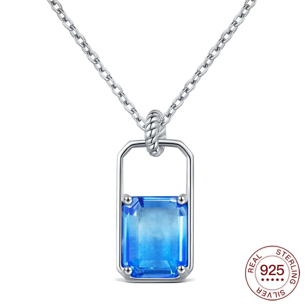 Women's 925 Sterling Silver Heart & Moon Necklace