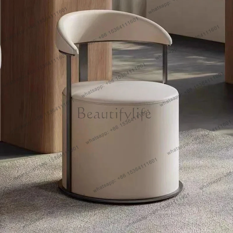 light luxury tea chair backrest balcony sofa stool makeup dressing stool study reception negotiation chair