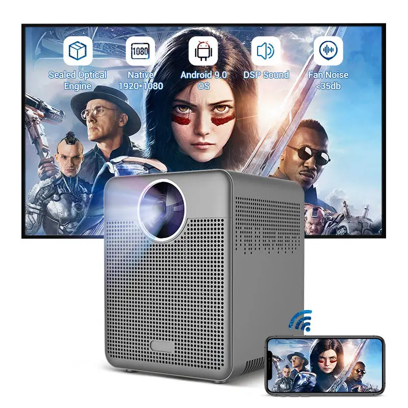 T03 LCD Projector 1080p Full HD Video Proyector Home Cinema Smart Phone Projector Mini Big Screen Free delivery!