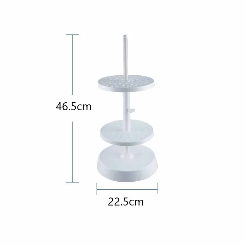 44 holes PTFE white glass pipette stand Organic glass graduated circular pipette rack holder a