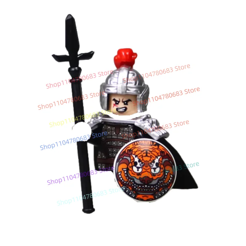 MOC 블록 미니 피규어 삼국지 병사 조립 모델 전시 만화 애니메이션 액세서리 장난감 선물 수집품