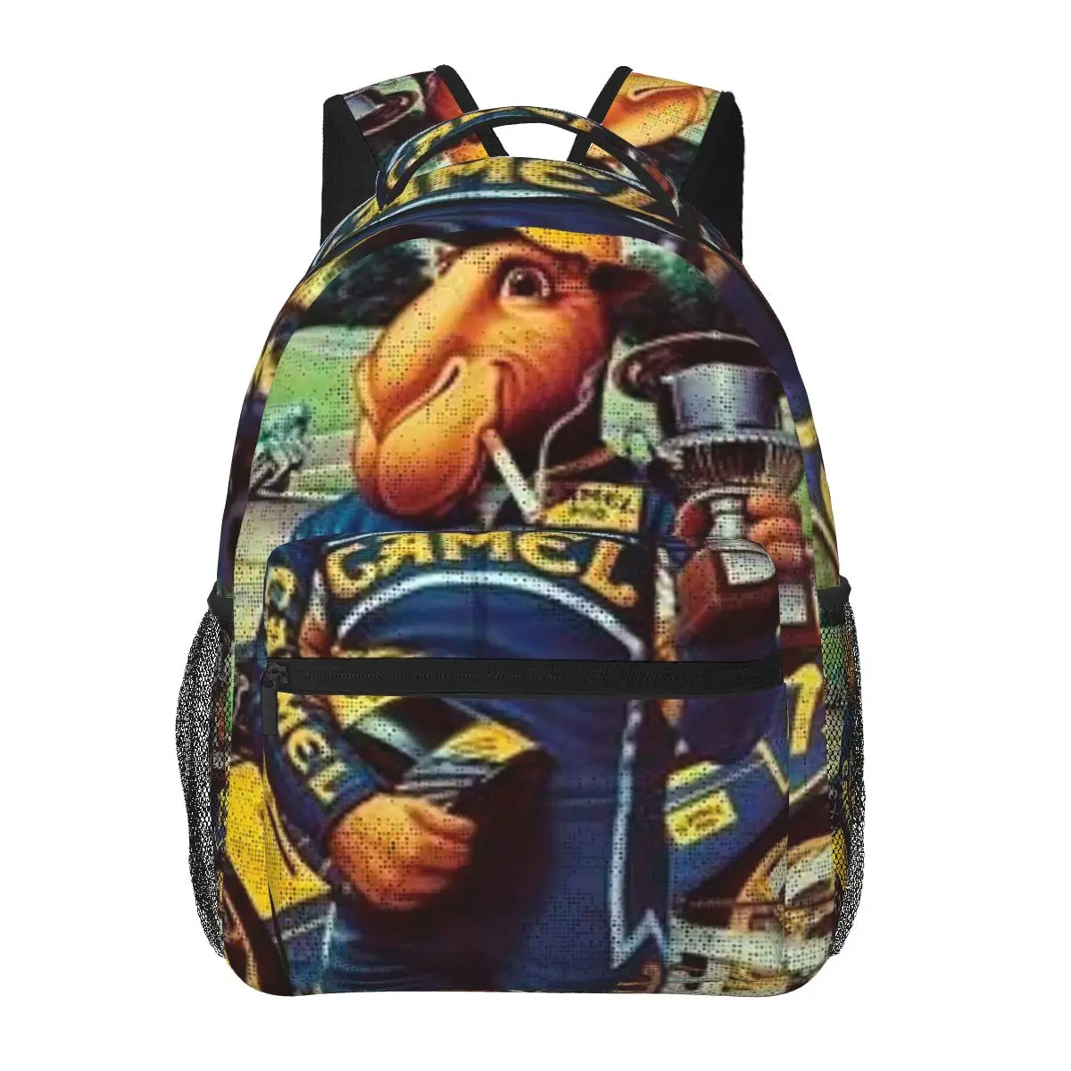Retro Car Camel Cigarettes Student Backpack School Bag Hiking Travel Daypack for Boys Girls Fashion Bookbag Shoulder Bags