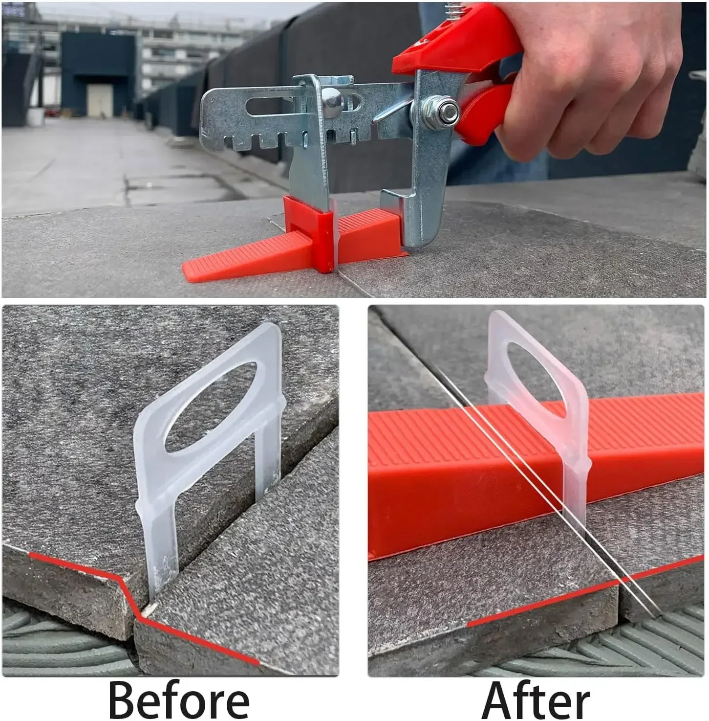 Clips de système de décrochage de carreaux en céramique, pose de carrelage, outils de construction de murs de sol, construction, 100mm, 1000mm, 0.35mm, 0.5mm, 1/1mm, 3mm, 2/2 pièces, pièces