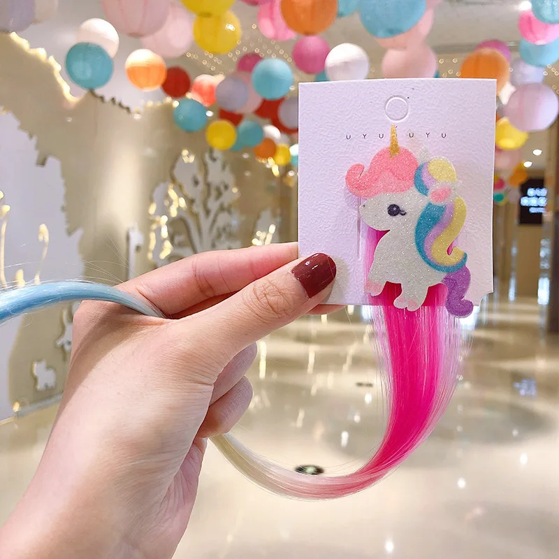 Korean Version of Children's Cartoon Single Wig Hairpin Hairpin Female Cute Girl Baby Side Clip Bangs Clip Hair Accessories