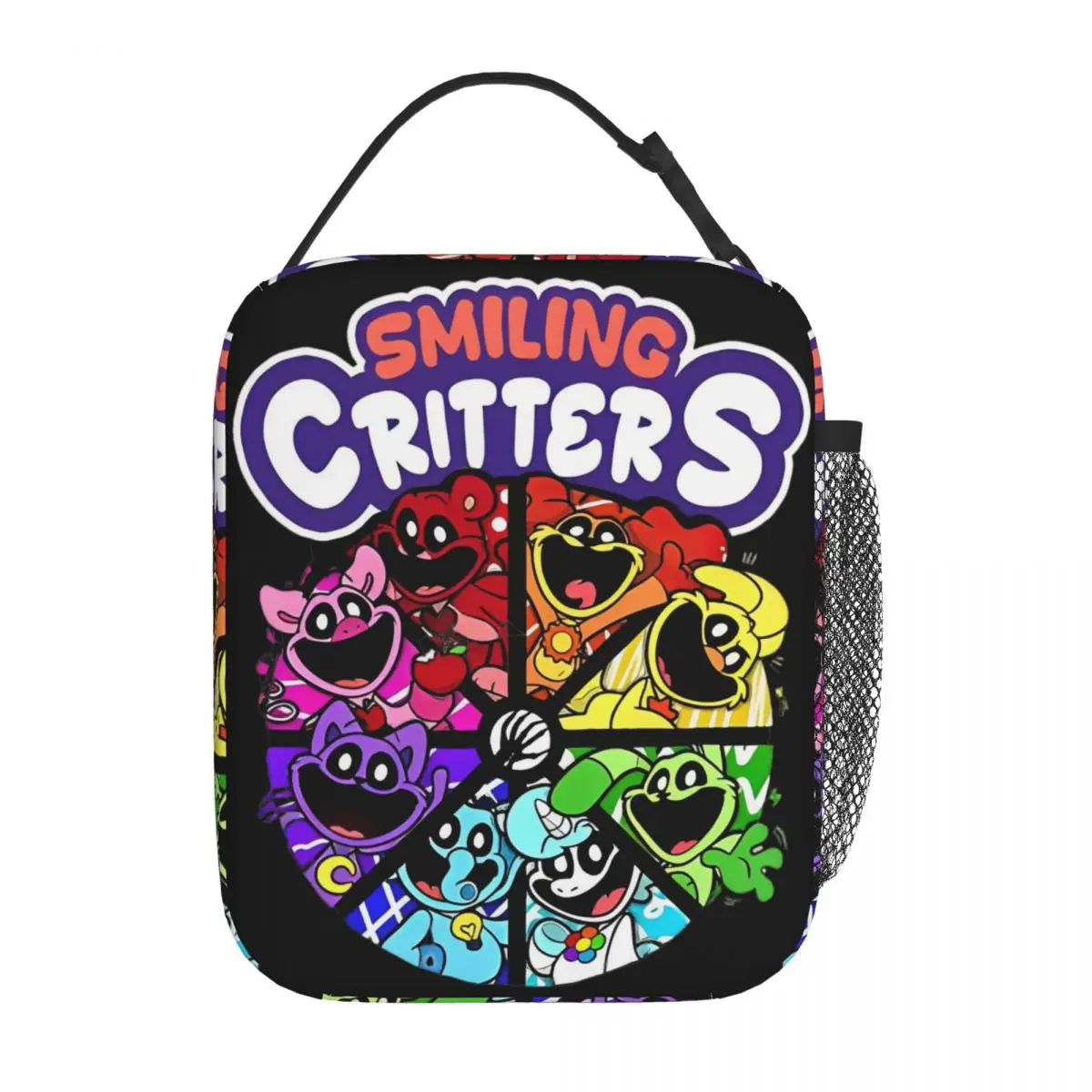 Bolsa de almuerzo con aislamiento de Catnap de Critters sonrientes, bolsa de comida de gato de dibujos animados divertidos, enfriador térmico portátil, caja de almuerzo para Picnic