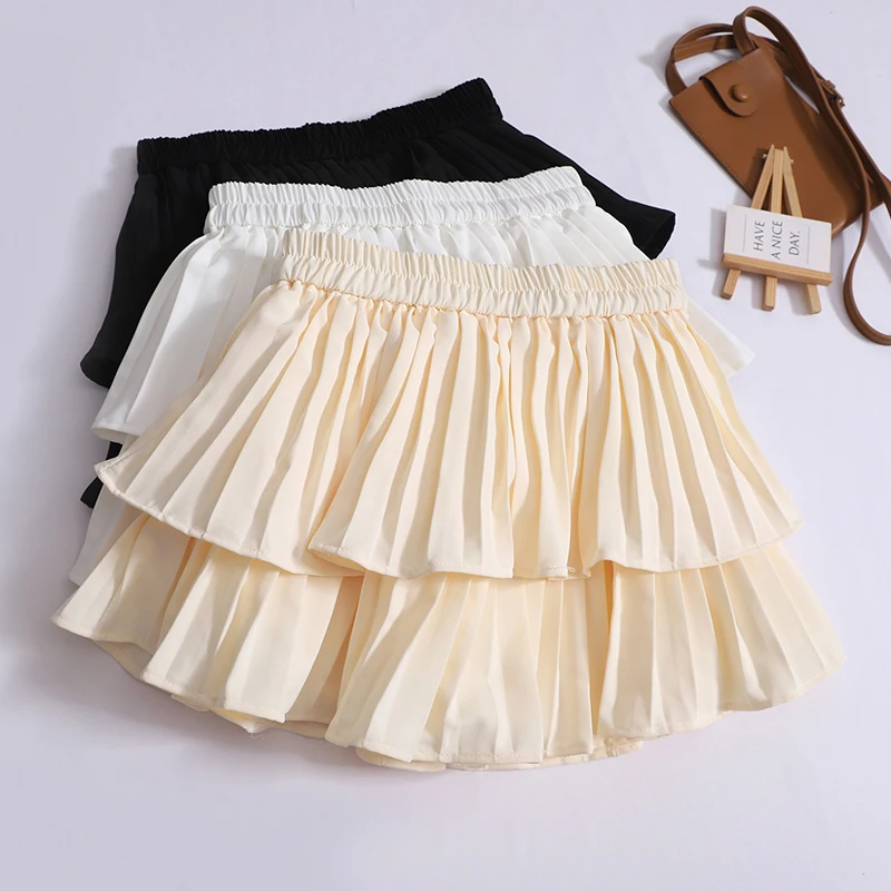 

Short skirts women's summer new cake skirt lace mesh fluffy skirt high waist A-line