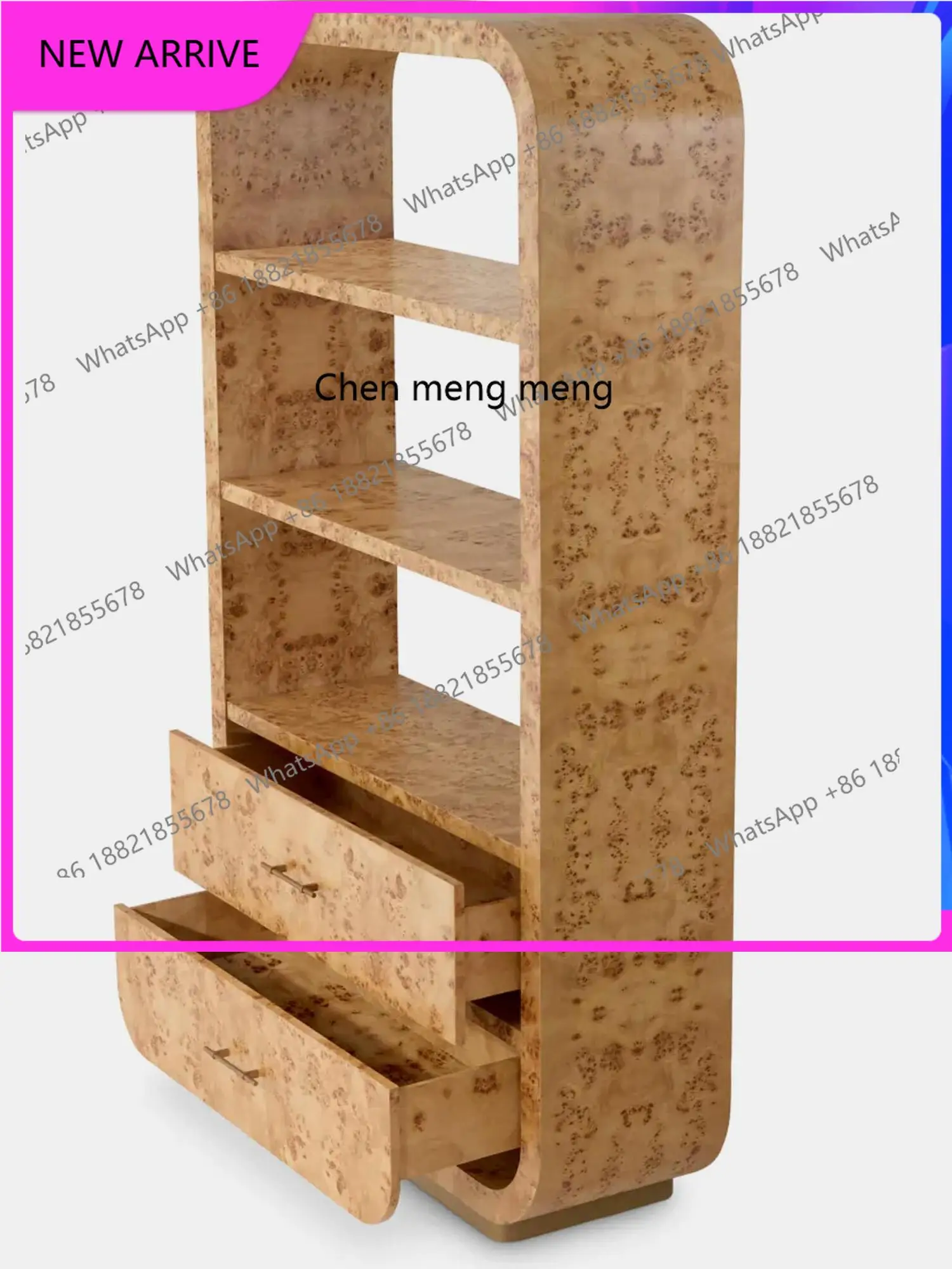 

C88 Medieval solid wood trees, shelves, living room shelves, art decoration cabinets, villa furniture