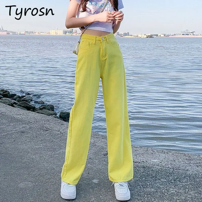 

Jeans Women American Fashion High Elastic Waist Soft Denim Loose Slender Casual Trousers Summer Thin Aesthetic Street Hipster