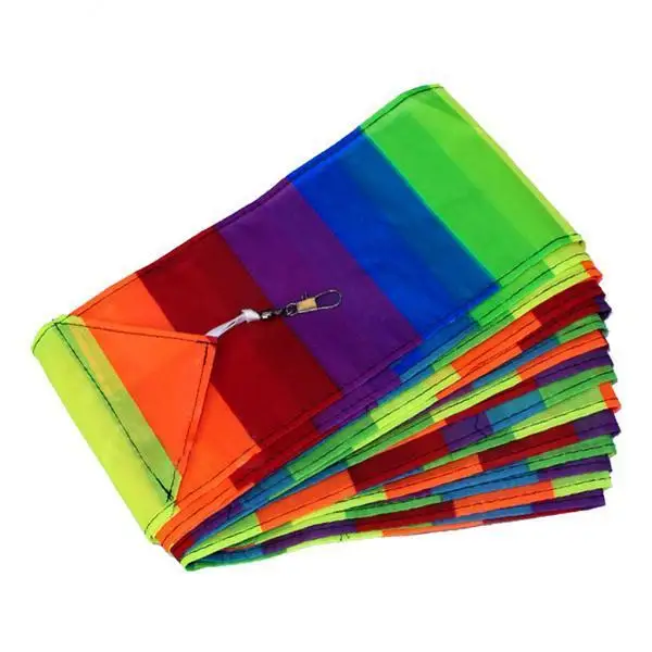 

Durable Rainbow Kite Tail 10m Nylon Accessory for Outdoor Giant Delta and Stunt Kites Tail