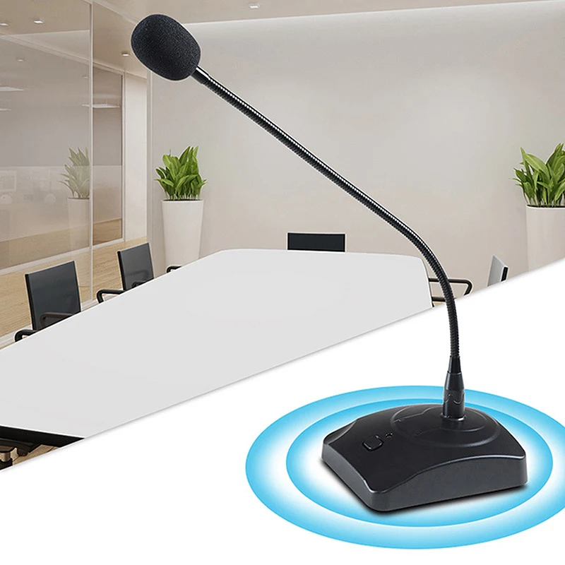 QR-501 Wired Conference Microphone, Office Meeting Gooseneck Recording Microphone Condenser