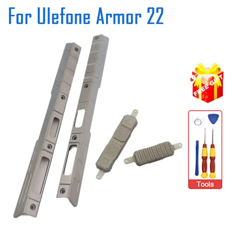 New Original Ulefone Armor 22 Housing Left Right Decoration Parts Side Middle Frame Volume Custom Button For Ulefone Armor 22