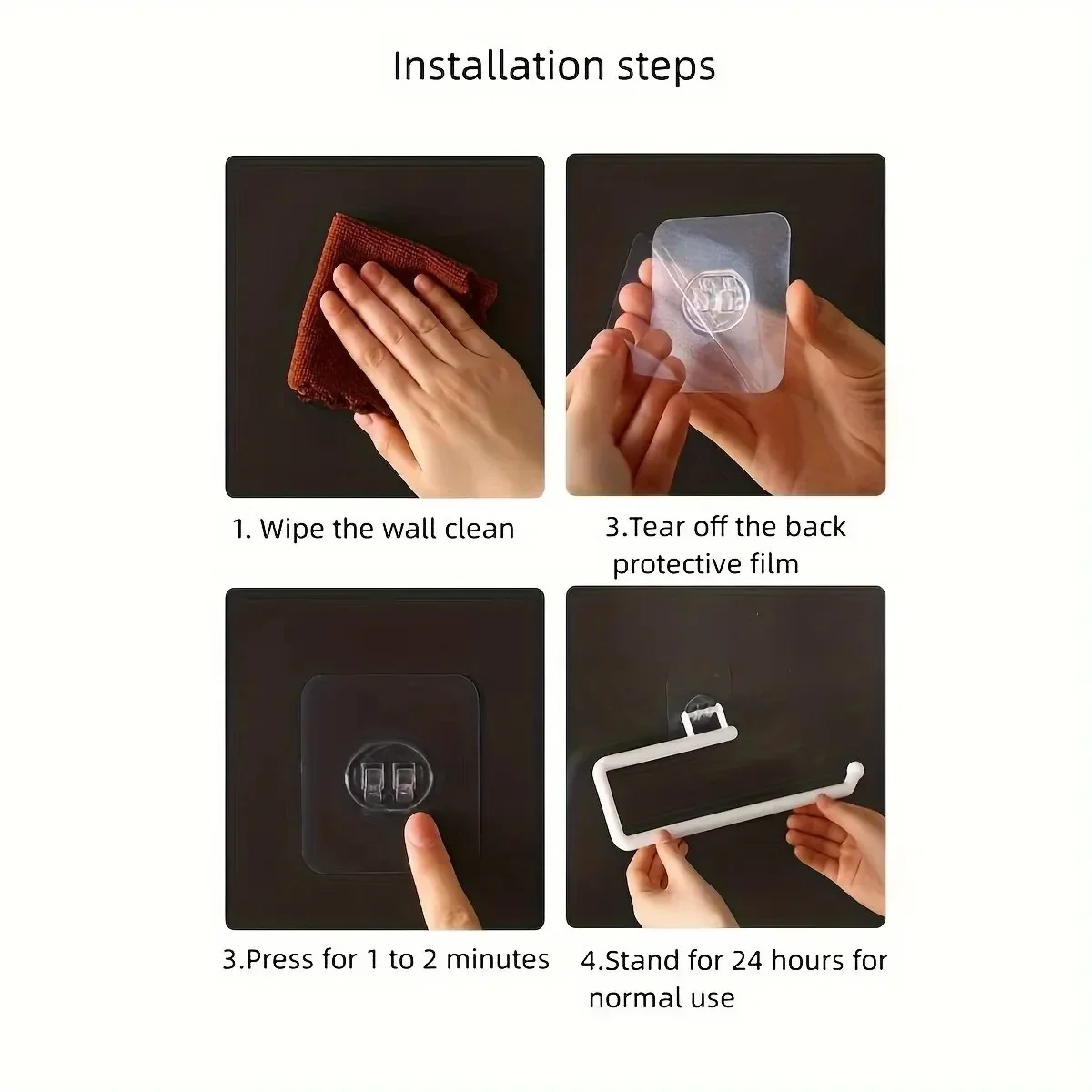 Punch-free Kitchen Paper Towel Rack Toilet Paper Roll Rack Hanger Wall-mounted Towel Bar Kitchen Bathroom Accessories