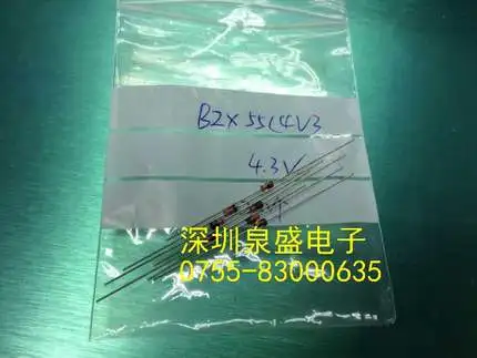 

1/2W Pressure Stabilizing Tube 4.3V BZX55C4V3 Diode 0.5W (100Only/5Yuan)