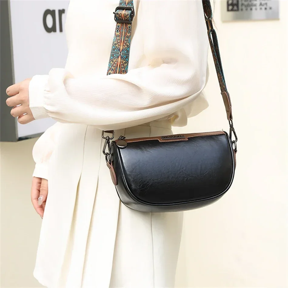 Vintage Female Small Shoulder Messenger Bag Ladies Soft Leather Crossbody Bags for Women 2024 Ladies Handbag Fashion Phone Bag