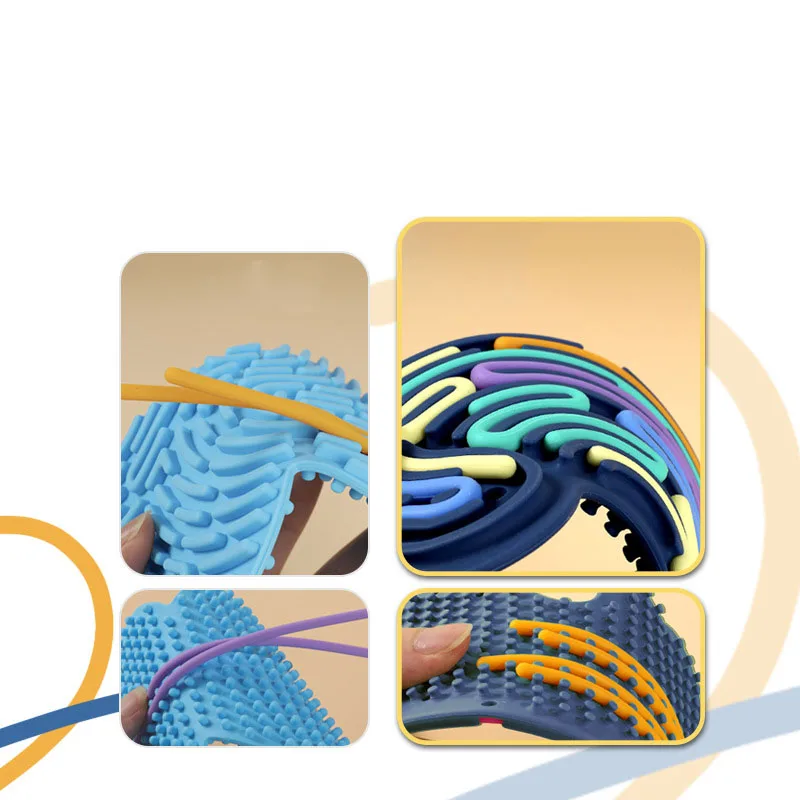 Silikon-Sensorik-Matte zur Stresslinderung, Stressabbau-Spielzeug, Aktivitätsbrett, Puzzle-Spielzeug, Quetsch-Stressabbau-Spielzeug, Fidget-Spielzeug – Detail 4