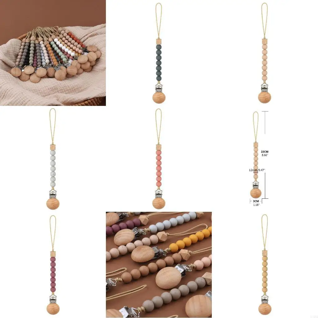 

New Baby Infant Toddler Dummy Pacifier Soother Nipple Clip Chain Holder Strap Baby Chew Toy for Baby L8RB