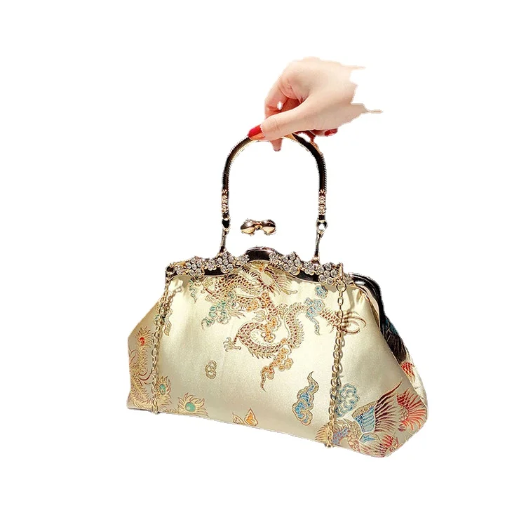 

Yy Embroidered Bag Banquet Ancient Style Han Chinese Clothing with Cheongsam Embroidered Bags