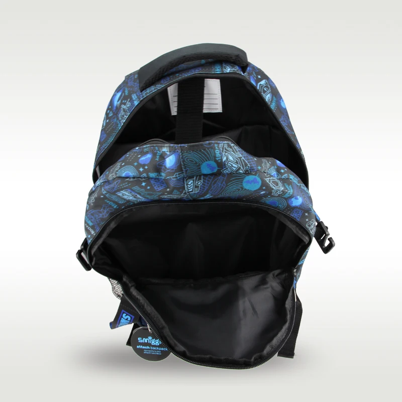 Zaino per bambini Smiggle originale australiano zaino per pupilla ragazzo nero e blu Spaceman 7-12 anni grande 16 pollici