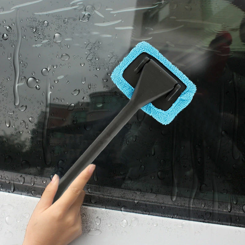 Car Windshield Cleaning Brush Kit Car Window Wiper Home Glass Defogging Dust Towel With Long Handle Cleaner Brush Washing Tool