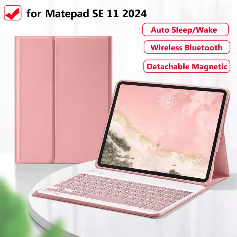 Etui z klawiaturą do Huawei Matepad SE 11 cali 2024 Air 11,5 "11.5 S 2024 11 2023 2021 T10S T10 10.1 SE 10.4 Klawiatura magnetyczna