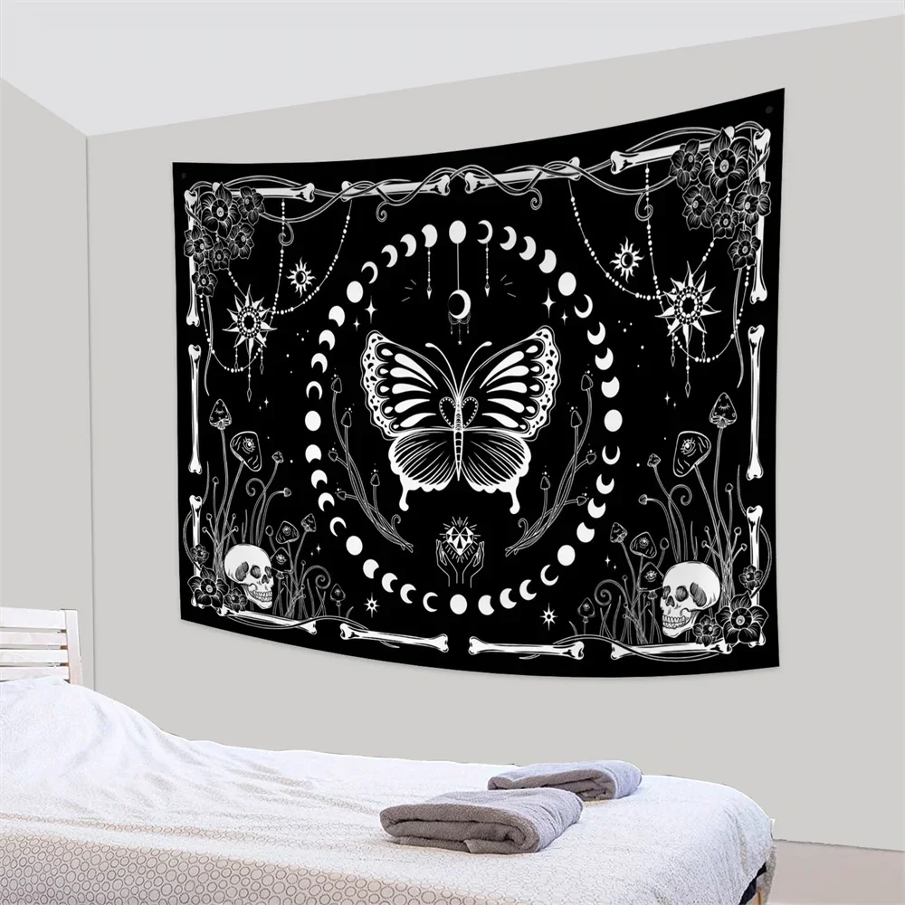 Psychedelic Butterfly Tarot Tapestry Wall Hanging Witchcraft Bohemian Hippie Tapiz Dormitory Home Background Decor