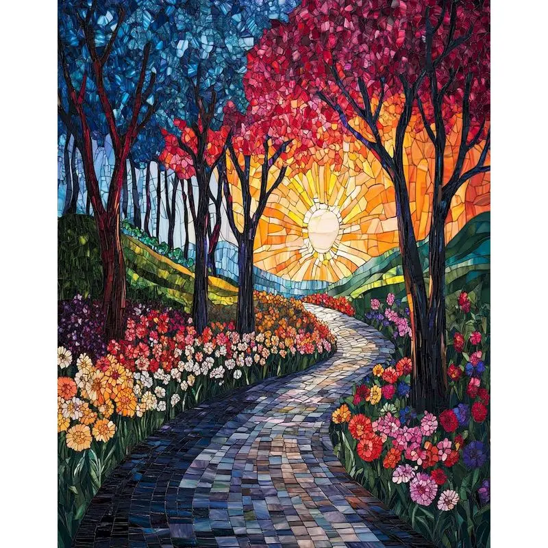 

GATYZTORY Frame DIY Painting By Numbers For Adults Diy Gift HandPainted Oil Painting Forest Landscape Picture Home Wall Decor