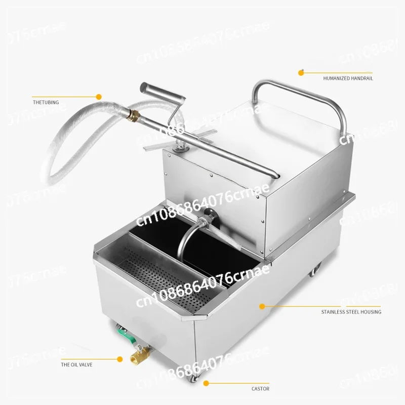 220v Electric Edible Oil Filter 35L Commercial Cooking Oil Filter Machine Stainless Steel Fried Food Oil Strainer Filtering Car