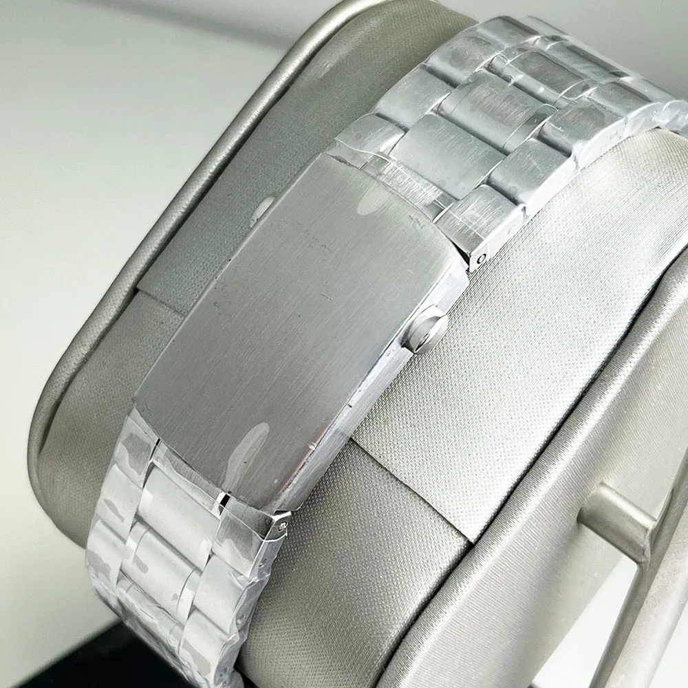 40mm stainless steel silver case Stainless steel strap suitable for VK63/VK64 timing quartz movement men\'s watch accessories