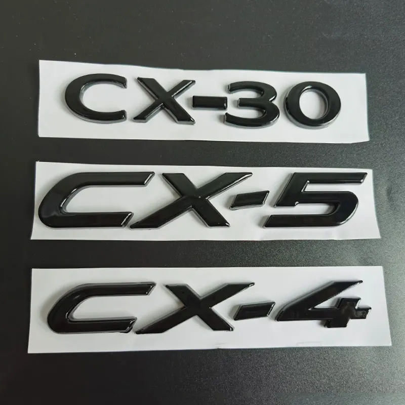 

CX4 CX5 CX30 Letter logo Car stickers for Mazda CX-30 CX-4 5 Trunk Retrofit Accessories Displacement Digital Decorative Decals