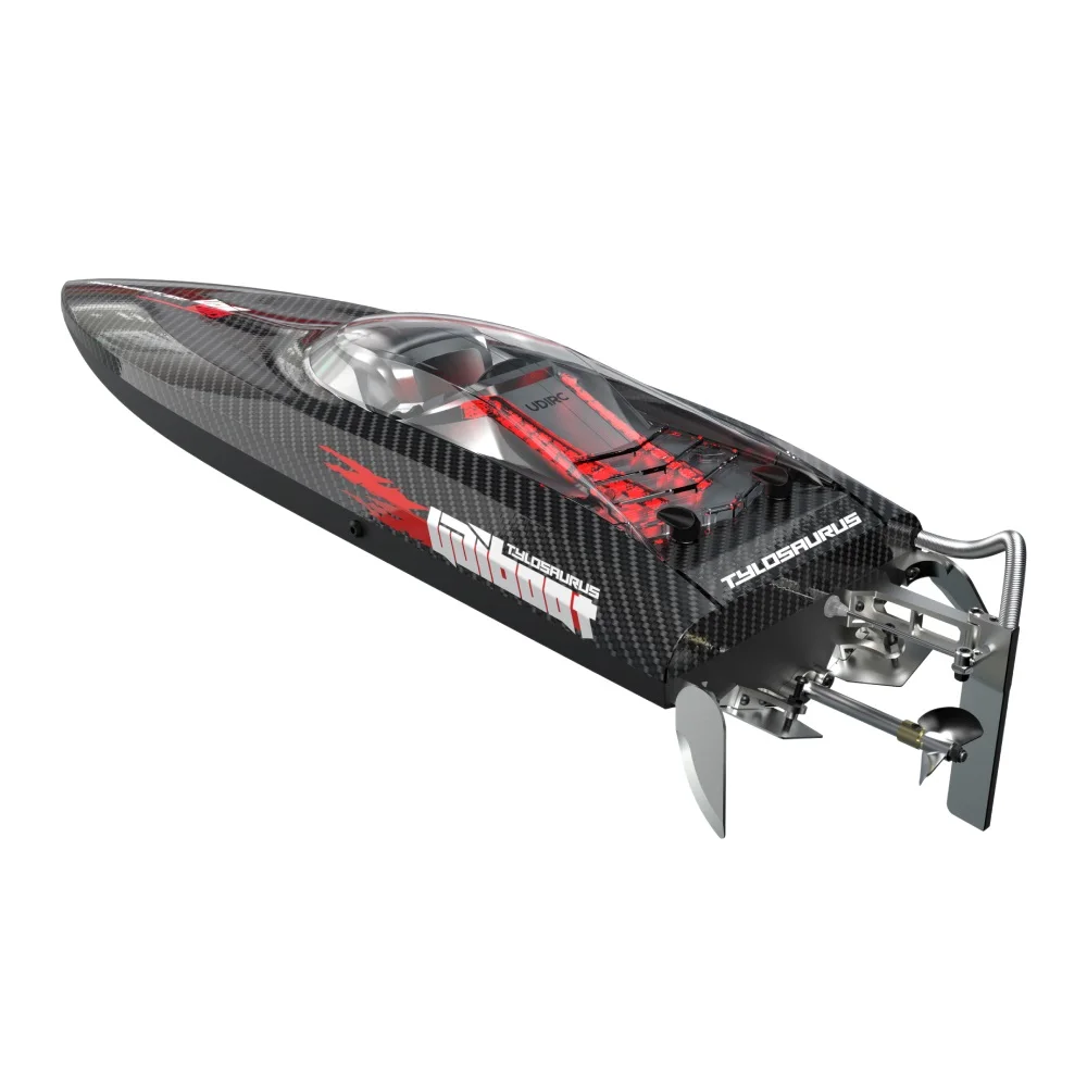 UDIRC UDI022 2.4G 4CH 60km/h Brushless RC Boat Tylosaurus LED Lights Reverse Water Cooling System Vehicles Models Toys