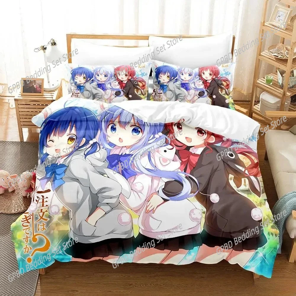 هل النظام أرنب غطاء لحاف مريح المخدة طقم سرير غرفة نوم الأطفال الديكور المنسوجات المنزلية