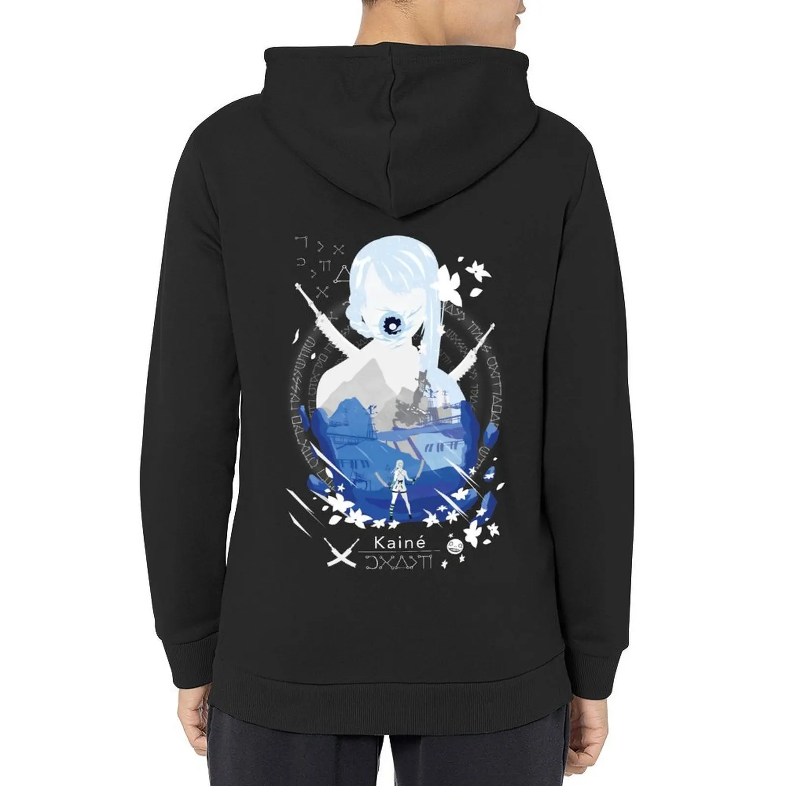 

Kainé negative space Hoodie men's coat korean autumn clothes men clothing hoodies for men