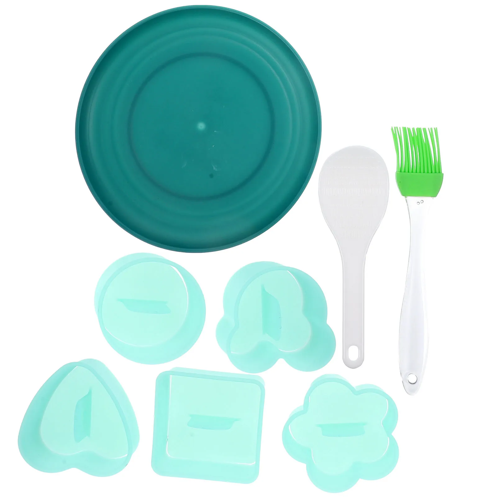

8 Pieces Rice Ball Molds Set DIY Sushi Tools PP Material Blue Color Easy Cleaning Kitchen Utensils For Donut Onigiri Biscuits