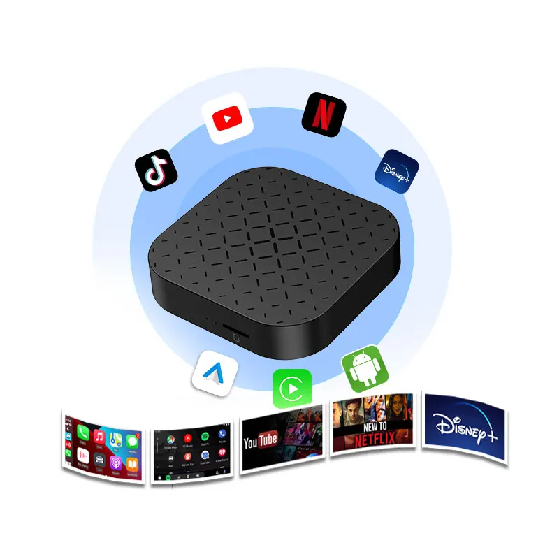 New Arrival Universal Streaming Box Wireless Portable Carplay Android Auto Android 11 Adapter 3 In 1 Dongle Carplay