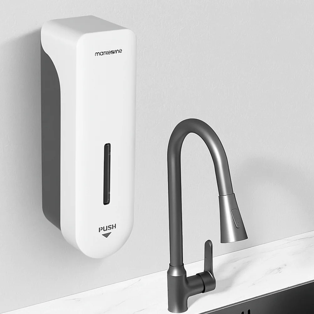 

Настенный дозатор мыла без сверления, пресс-насос, противокапельный дизайн, настенный дозатор мыла, прочный дозатор жидкого мыла