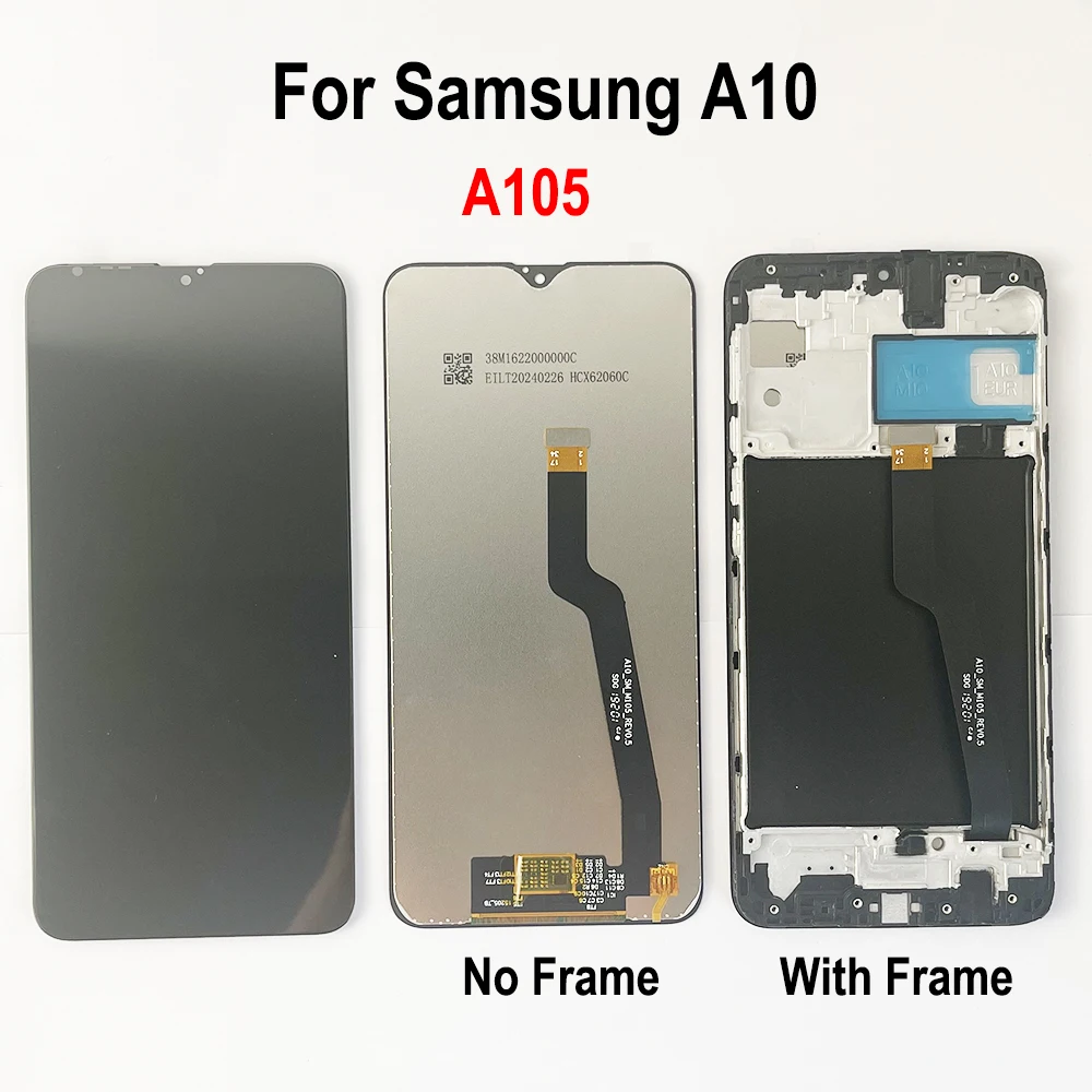 Display For Samsung Galaxy A10 A105 A105F SM-A105F LCD Display Touch Screen Digitizer Assembly With Frame Replacement Parts