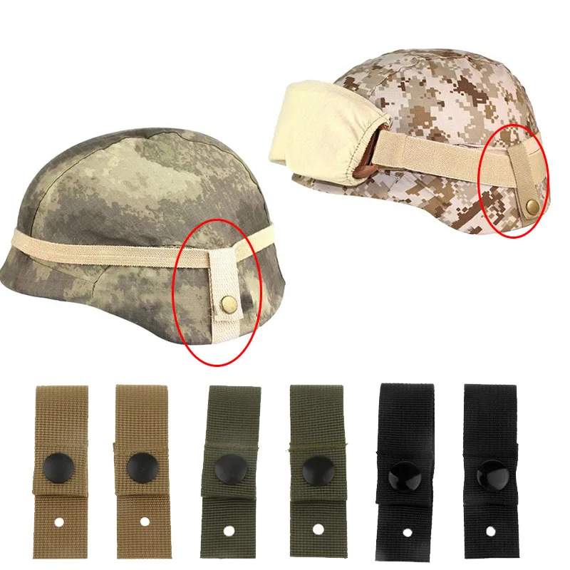 Tactical Goggle Retention Straps for MICH/ACH Helmet, Helmet Goggles Fixing Straps with Snap Buckle